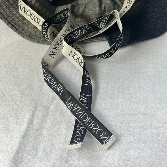 J W ANDERSON sz M/L 60 Denim Asymmetrical Bucket Hat Logo Straps main image 11